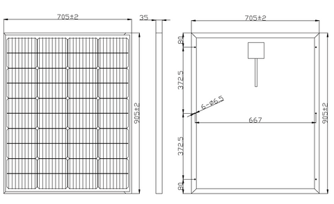 120 Watt Mono Solar Panel - Customized Size and Specs Option