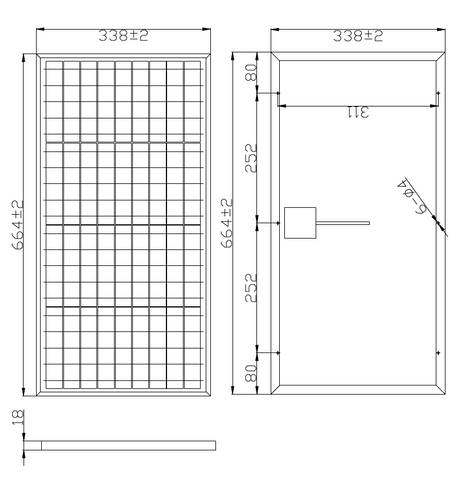 35 Watt Poly/Mono Solar Panel - Customized Size and Specs Option