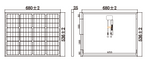 55 Watt Poly Solar Panel - Customized Size and Specs Option