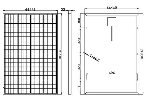 100 Watt Poly/Mono Solar Panel - Customized Size and Specs Option