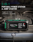 224Wh Portable Power Station, 2-IN-1 Outdoor Generator and Car Jump Starter, Lithium Battery Backup with 120W AC Outlet, PD100W